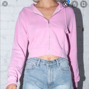 Brandy Melville’s “Bubblegum Pink Crystal Hoodie”